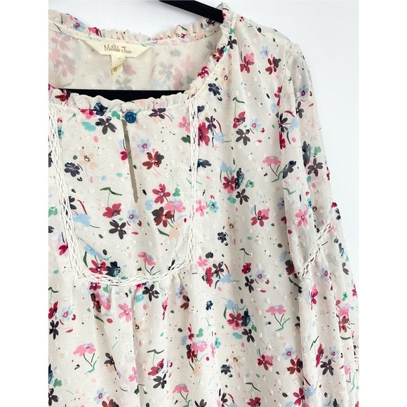 Matilda Jane What's Up‎ Buttercup Floral Blouse, White - Size L - Picture 4 of 7